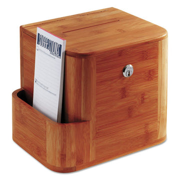 Safco® Bamboo Suggestion Boxes, 10 X 8 X 14, Cherry freeshipping - TVN Wholesale